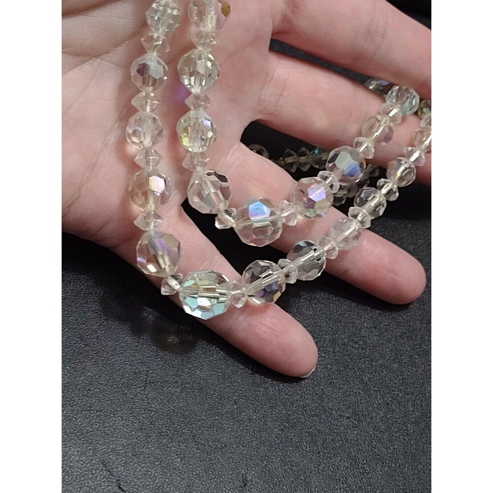 Vintage Aurora Borealis Necklace 14-16"
